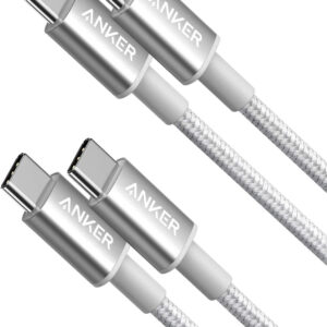 Anker USB C Charger Cable, New Nylon USB C to USB C Cable (6ft, 2Pack), 60W(3A) for iPhone 15/15 Pro/15 Plus/15 Pro Max, iPad Mini 6/ Pro 2021, iPad Air 4, MacBook Pro 2020, Samsung Galaxy S23,Switch