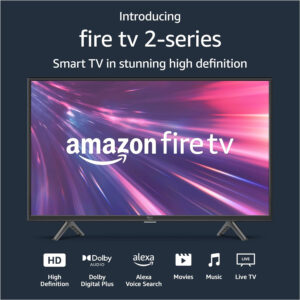 amazon Fire TV 32" 2-Series HD smart TV (latest model, 2023) with Fire TV Alexa Voice Remote, stream live TV without cable