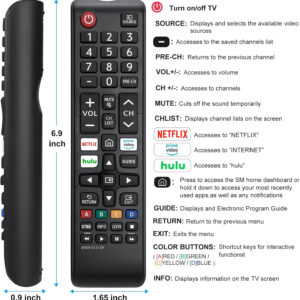 Pack of 2 New Universal Remote for All Samsung TV Remote, Replacement Compatible for All Samsung Smart TV, LED, LCD, HDTV, 3D, Series TV