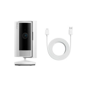 All-new Ring Indoor Cam (2nd Gen) | latest generation, 2023 release | 1080p HD Video & Color Night Vision, Two-Way Talk, and Manual Audio & Video Privacy Cover | White
