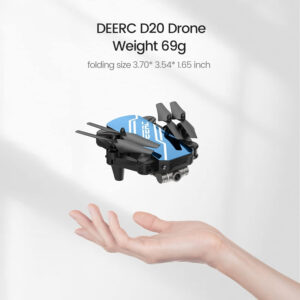 DEERC D20 Mini Drone for Kids with 720P HD FPV Camera Remote Control Toys Gifts for Boys Girls with Altitude Hold, Headless Mode, One Key Start Speed Adjustment, 3D Flips 2 Batteries, Silver