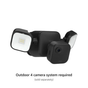 All-New Blink Outdoor 4 Floodlight Camera – Wire-free smart security camera, 700 lumens, two-year battery life, HD live view, enhanced motion detection, Works with Alexa- 1 camera system