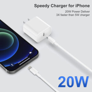 iPhone Charger [MFi Certified] 2 Pack 20W PD USB C Wall Fast Charger Adapter with 2 Pack 6FT Type C to Lightning Cable Compatible for iPhone 14 13 12 11 Pro Max XR XS X,iPad