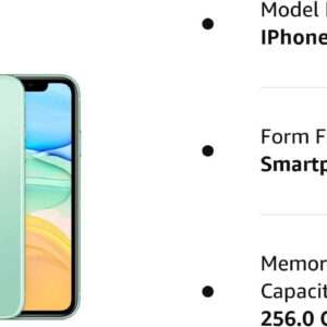 Apple iPhone 11, 64GB, Black - Unlocked (Renewed)