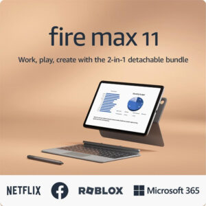 Amazon Fire Max 11 tablet, our most powerful tablet yet, vivid 11" display, octa-core processor, 4 GB RAM, 14-hour battery life, 64 GB, Gray