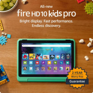 All-new Amazon Fire HD 10 Kids Pro tablet- 2023, ages 6-12 | Bright 10.1" HD screen | Slim case for older kids, ad-free content, parental controls, 13-hr battery, 32 GB, Nebula