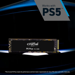 Crucial P5 Plus 2TB PCIe Gen4 3D NAND NVMe M.2 Gaming SSD, up to 6600MB/s - CT2000P5PSSD8, Solid State Drive