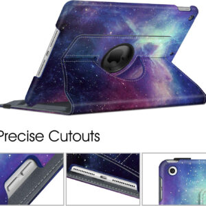 Fintie Rotating Case for iPad 9th Generation (2021) / 8th Generation (2020) / 7th Gen (2019) 10.2 Inch - 360 Degree Rotating Stand Cover with Pencil Holder, Auto Wake Sleep, Purple