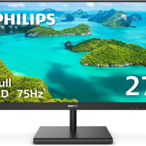 PHILIPS 22 inch Class Thin Full HD (1920 x 1080) 75Hz Monitor, VESA, HDMI & VGA Port, 4 Year Advance Replacement Warranty, 221V8LN