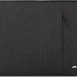 MOSISO Laptop Sleeve Bag Compatible with MacBook Air/Pro, 13-13.3 inch Notebook, Compatible with MacBook Pro 14 inch M3 M2 M1 Chip Pro Max 2023-2021, Polyester Vertical Case with Pocket, Black