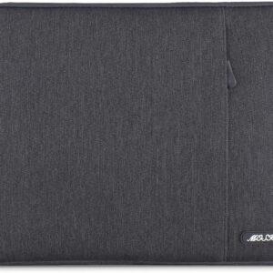 MOSISO Laptop Sleeve Bag Compatible with MacBook Air/Pro, 13-13.3 inch Notebook, Compatible with MacBook Pro 14 inch M3 M2 M1 Chip Pro Max 2023-2021, Polyester Vertical Case with Pocket, Black