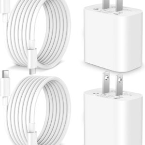 iPhone 15 Charger iPad USB C Charger for iPhone 15/15 Plus/Pro Max, iPad Pro 12.9/11 inch, iPad Air 5th/4th, iPad 10th, 2Pack PD Fast Charger Block with 10FT Long USB C to C Cable