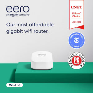 Amazon eero 6+ mesh Wi-Fi system | Fast and reliable gigabit speeds | connect 75+ devices | Coverage up to 4,500 sq. ft. | 3-pack, 2022 release