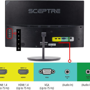 Sceptre Curved 24-inch Gaming Monitor 1080p R1500 98% sRGB HDMI x2 VGA Build-in Speakers, VESA Wall Mount Machine Black (C248W-1920RN Series)