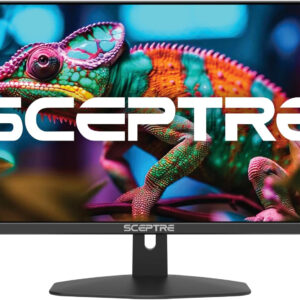 Sceptre 24-inch Professional Thin 1080p LED Monitor 99% sRGB 2x HDMI VGA Build-in Speakers, Machine Black (E248W-19203R Series)