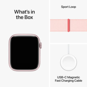 Apple Watch Series 9 [GPS 45mm] Smartwatch with Midnight Aluminum Case with Midnight Sport Loop. Fitness Tracker, Blood Oxygen & ECG Apps, Always-On Retina Display, Carbon Neutral