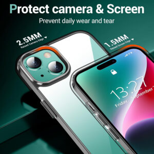 Temdan Designed for iPhone 15 Pro Max Case Clear, [Non-Yellowing] [Military-Grade Drop Protection] Slim Thin Shockproof Protective Cover Phone Case for iPhone 15 ProMax Case