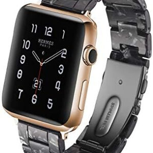 HOPO Compatible With Apple Watch Band 38mm 40mm 41mm 42mm 44mm 45mm 49mm Thin Light Resin Strap Bracelet With Stainless Steel Buckle Replacement For iWatch Series SE Series 9 8 7 Ultra 6 5 4 3 2 1 for Women Men
