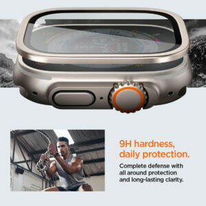 Spigen Tempered Glass Screen Protector [GlasTR EZ FIT] designed for Apple Watch Ultra 2 (49mm) / Apple Watch Ultra (49mm) - 2 Pack