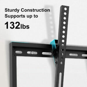 Mounting Dream UL Listed TV Mount for Most 37-75 Inch TV, Universal Tilt TV Wall Mount Fit 16", 18", 24" Stud with Loading Capacity 132lbs, Max Vesa 600 x 400mm, Low Profile Flat Wall Mount Bracket